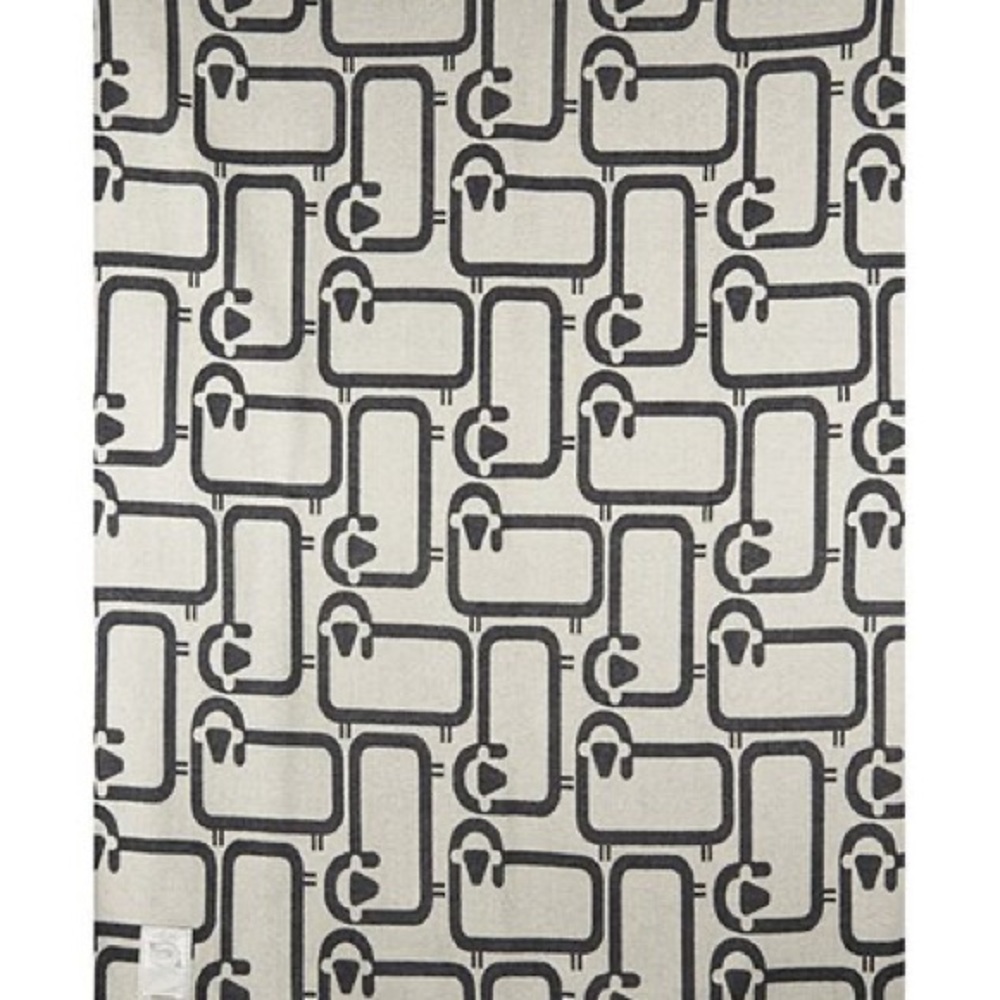 Woolrich wool blanket, Flock of Sheep, 50 X 70 Charcoal Gray cream Reversible
